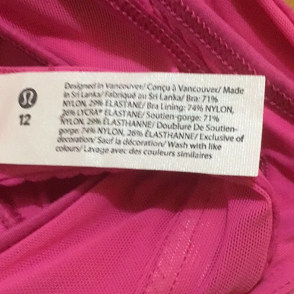 NWOT Rare Lululemon All Day Breeze Bra Pink - Picture 9 of 10